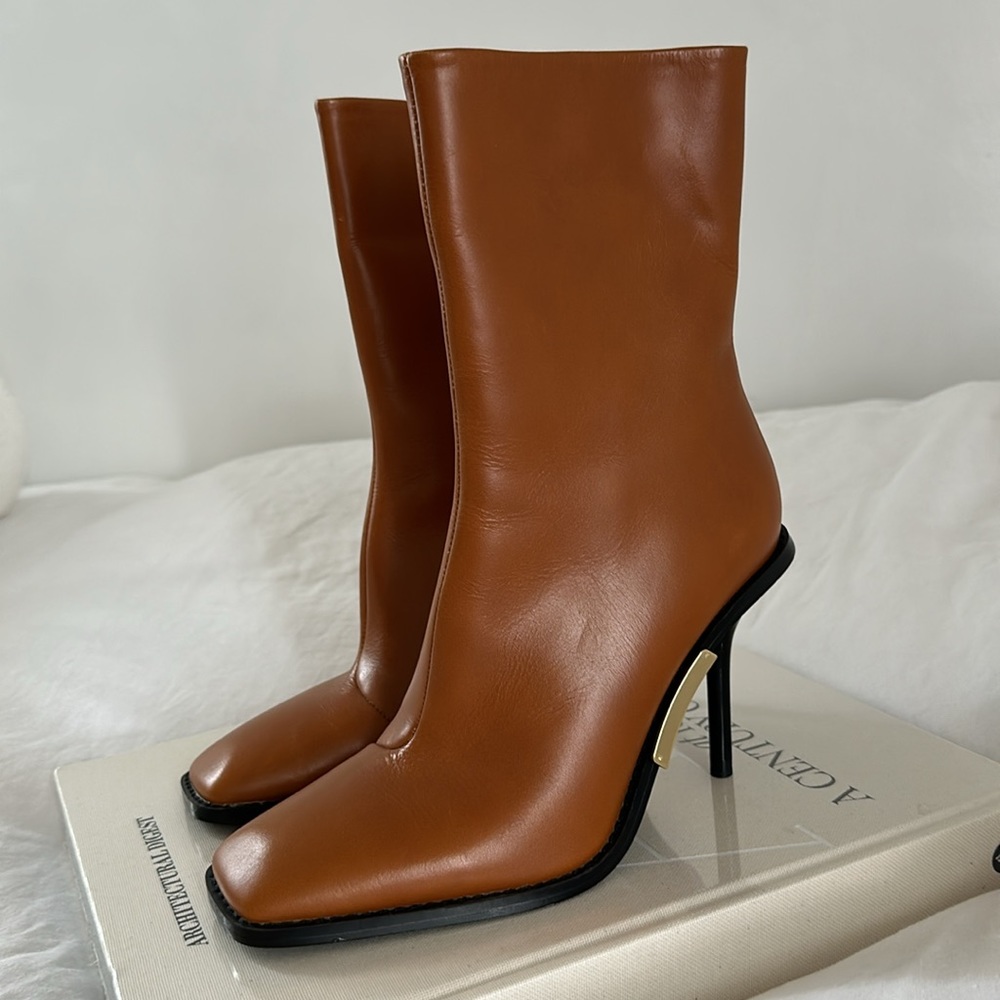 Zara leather ankle boots
